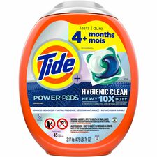Tide Hygienic Clean Heavy Duty Pods Concentrate - Original Scent - Hygienic, Heavy Duty - Orange - 45 / Pack