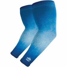 Ergodyne 6695 Sun Protection Arm Sleeves Blue - UV Protection, Moisture Wicking, Stretchable, Machine Washable