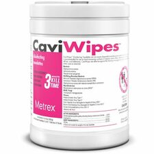 Metrex CaviWipes Concentrate - 6.75" Length x 6" Width - Durable, Easy to Use - White - 160/Tub - 12 / Carton