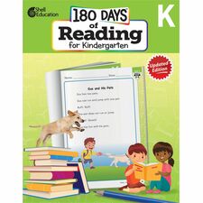 Shell Education 180 Days of Reading for Kindergarten, 2nd Edition Printed Book Grade K - English
