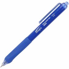 Integra Silent Retractable Gel Pens 0.5 mm Pen Point - Retractable - Blue Ink - 12 / Box