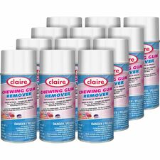 Claire Chewing Gum Remover 12 fl oz (0.4 quart) - Cherry Scent - Residue-free, Non-staining, Chemical-free, Ozone-safe - Colorless - 12 / Carton