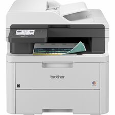 Brother MFC-L3720CDW Wireless LED Multifunction Printer - Color Copier/Fax/Printer/Scanner - 19 ppm Mono/19 ppm Color Print - 2400 x 600 dpi class - Automatic Duplex Print - Up to 40000 Pages Monthly - Color Flatbed/ADF Scanner - 1200 x 1200 dpi Optical S