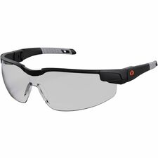 Ergodyne Skullerz Dellenger Safety Glasses Recommended for: Indoor - Ultraviolet, Sun, Impact, UVA, UVB, UVC Protection - Matte Black Frame - Adjustable Temple, Impact Resistant, Rimless, Lightweight, Comfortable, Flexible Frame, Non-slip, UV Resistant, W