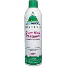MISTY Aspire Dust Mop Treatment For Multipurpose - Aerosol - 16 fl oz (0.5 quart) - Lemon, Citrus Scent - VOC-free, No-wax, Water Based, Non-flammable, Silicon-free - Clear, White - 1 Each