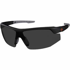 Ergodyne Skullerz SKOLL Anti-Scratch & Enhanced Anti-Fog Safety Glasses, Sunglasses Recommended for: Eye, Outdoor - Fog, Impact, Sun, Ultraviolet, UVA, UVB, UVC Protection - Rubber, Polycarbonate - Smoke Lens - Matte Black Frame - Anti-scratch, Anti-fog,