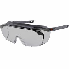 Ergodyne Skullerz OSMIN Safety Glasses Recommended for: Eye - Impact, Ultraviolet, UVA, UVB, UVC, Sun Protection - Nylon, Rubber - Clear Lens - Matte Black Frame - Impact Resistant, Over-the-Glasses (OTG), Non-slip - 1 Each