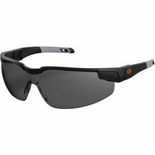 Ergodyne Skullerz Dellenger Safety Glasses Recommended for: Outdoor - Ultraviolet, Sun, Impact, UVA, UVB, UVC Protection - Smoke Lens - Matte Black Frame - Adjustable Temple, Impact Resistant, Rimless, Lightweight, Comfortable, Flexible Frame, Non-slip, U
