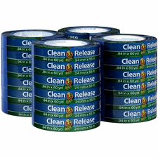 Duck Clean Release Blue Painter's Tape 60 yd Length x 0.94" Width x 5.3 mil Thickness - 3" Core - Blue - Crepe Paper - UV Resistant - For Paint, Glass, Wood, Metal, Indoor, Outdoor - 24 / Pack