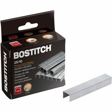 Bostitch Heavy-Duty Staples High Capacity - 3/8" Leg - 1/2" Crown - Holds 65 Sheet(s) - Silver - 2.5" Height x 1.1" Width x 3" Length - 125 Per Strip - 3000 / Box