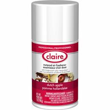 Claire Metered Air Freshener with Ordenone Aerosol - 6000 ft³ - 7 fl oz (0.2 quart) - Dutch Apple - 30 Day - Odor Neutralizer - 12 / Carton