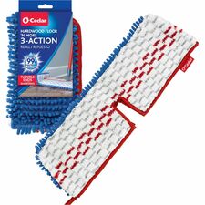 O-Cedar Hardwood Floor 'N More 3-Action Mop Refill MicroFiber - Multi - 1 Each