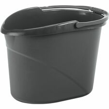 O-Cedar Easy Pour Bucket 3 gal - Splash Resistant, Durable, Handle - Plastic - Gray - 1 Each
