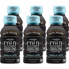 Java House Cold Brew Milk Vanilla Latte Bottles 8 fl oz - Vanilla Latte - 6 / Box