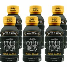 Java House Cold Brew Colombian Black Coffee Bottles Black Coffee - 8 fl oz - Colombian - 6 / Box
