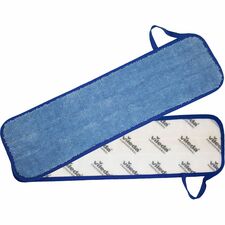 Vileda Professional Hook-and-Loop Wet Mop Pad 6" Width x 21" Length - Polyester - Blue - 1 Each