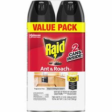 Raid Ant & Roach Killer Spray Spray - Kills Cockroaches, Ants, Silverfish, Water Bugs, Palmetto Bug, Carpet Beetle, Earwig, Spider, Lady Beetle, Black Widow Spider - 1.09 lb - Red - 2 Pack - 6 / Carton