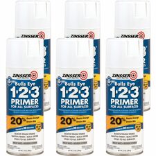 Rust-Oleum Bulls Eye 1-2-3 Water-Based Primer White - 13 fl oz - 6 / Carton