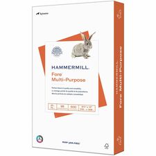Hammermill Fore Multi-Purpose 20 lb. Paper 96 Brightness - 90% Opacity - 8 1/2" x 14" - 20 lb Basis Weight - 75 g/m² Grammage - Jam-free, ColorLok Technology, Acid-free, Fast-drying, Double-sided - White - 500 Sheets per Ream - 10 / Carton