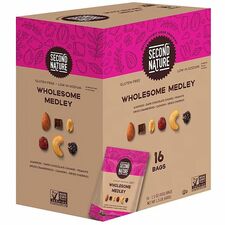 Office Snax Wholesome Medley Trail Mix Low Sodium - 1.50 oz - 16 / Box