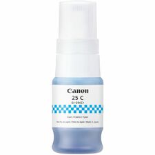 Canon GI-25 Ink Bottles Inkjet - Cyan - 3000 Pages - 37 mL - 1 Each