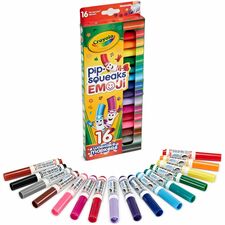 Crayola Pip Squeaks Marker Stamps Washable - Assorted Ink - 16 / Pack