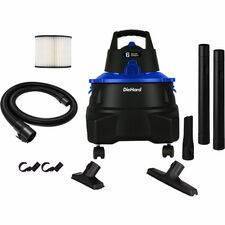 DieHard 6-Gallon 4.5 HP Wet/Dry Vacuum 6 gal - Hose, Wand, Filter, Crevice Tool, Pick-up Tool, Floor Tool - Wet Surface, Dry Surface - 10 ft Cable Length - 7 ft Hose Length - Rich Black