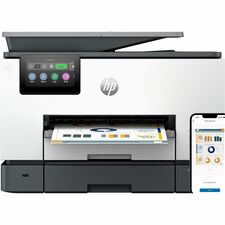 HP Officejet Pro 9130b Wired & Wireless Inkjet Multifunction Printer - Color - Cement Copier/Fax/Printer/Scanner - 39 ppm Mono/39 ppm Color Print - 4800 x 1200 dpi Print - Automatic Duplex Print - Up to 30000 Pages Monthly - Color Flatbed, ADF Scanner - 1
