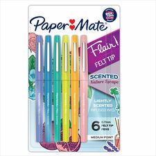 Paper Mate Flair Scented Markers 0.7 mm Pen Point - Medium Marker Point - 6 / Pack