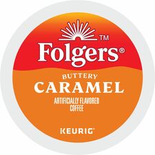 Folgers® K-Cup Buttery Caramel Coffee Compatible with Keurig K-Cup Brewer - Medium - 24 K-Cup - K-Cup - Buttery Caramel, Caramel, Arabica - Kosher - 24 / Box