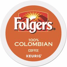 Folgers® K-Cup 100% Colombian Coffee Compatible with Keurig K-Cup Brewer - Medium/Dark - 24 K-Cup - K-Cup - Colombian, Roasted, Arabica - Kosher - 24 / Box