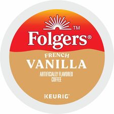 Folgers® K-Cup French Vanilla Coffee Compatible with Keurig K-Cup Brewer - Medium - 24 K-Cup - K-Cup - French Vanilla, Creamy Vanilla, Arabica - Kosher - 24 / Box