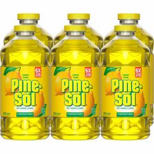 Pine-Sol Multi-Surface Cleaner For Multi Surface - Concentrate - Liquid - 80 fl oz (2.5 quart) - Lemon Fresh Scent - Deodorize, Disinfectant, Dilutable - Yellow - 6 / Carton