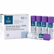Business Source Bulk Purple Glue Sticks 0.74 oz - Purple - 12 / Box