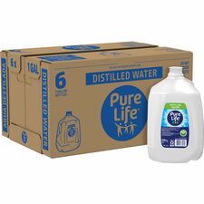 Pure Life Distilled Water 127.82 fl oz (3.78 L)Bottle - 6 / Carton