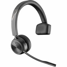 Poly Savi 7210 Office DECT 1920-1930 MHz Single Ear Headset Mono - RJ-11 - Wired/Wireless - DECT - 393.7 ft - 100 Hz to 6.80 kHz - On-ear - Monaural - Ear-cup - Omni-directional, Noise Cancelling Microphone - Noise Canceling - Black