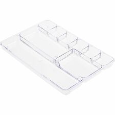 Lorell Drawer Tray Organizer 9 Compartment(s) - 1.18" Height x 9.13" Width x 13.98" Length - Clear - Plastic - 1 Each