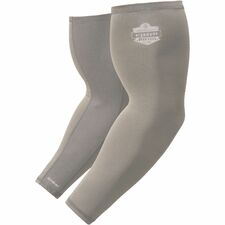 Ergodyne 6690 Cooling Arm Sleeves Gray - Fabric - Durable, Stretchable, Comfortable, Moisture Wicking, Anti-odor, Machine Washable, UV Protection