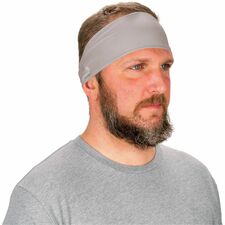 Ergodyne 6634 Cooling Headbands One Size - Gray - Knit, Fabric - 1 Each
