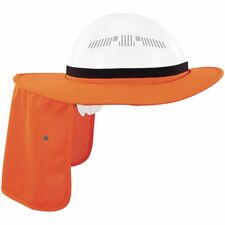 Ergodyne 6661 Universal Hard Hat Brims Orange - Silicone, Elastic - 1 Each
