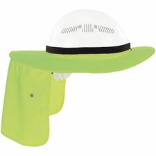 Ergodyne 6661 Universal Hard Hat Brims Lime - Silicone, Elastic - 1 Each
