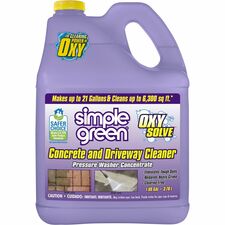 Simple Green Concrete/Driveway Cleaner Concentrate For Concrete, Patio, Masonry - Concentrate - Liquid - 128 fl oz (4 quart) - Bleach-free, Fast Acting, Non-flammable - Purple - 4 / Carton