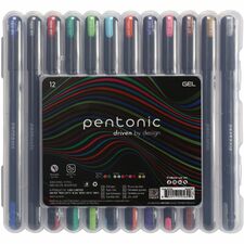 Pentonic Gel Pens 1 mm Pen Point - Assorted Ink - Gel-based - 12 / Pack