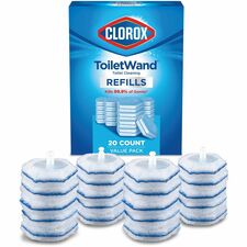 Clorox ToiletWand Toilet Cleaning and Disinfecting Scrubbing Pads Refills Blue, White - 20 / Box