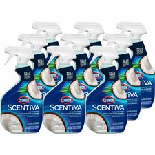 Clorox Scentiva Multi-Surface Cleaner For Multi Surface, Multipurpose - Spray - 32 fl oz (1 quart) - Coconut & Water Lily Scent - Disinfectant, Bleach-free, Long Lasting, Deodorize, Freshen - Blue - 9 / Carton