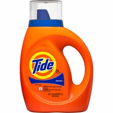 Tide Liquid Laundry Detergent For Laundry, Washing Machine - Liquid - 42 fl oz (1.3 quart) - Original Scent - Phosphate-free - Orange - 6 / Carton