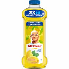 Mr. Clean Multi-Surface Cleaner For Multi Surface, Multipurpose - Concentrate - Liquid - 23 fl oz (0.7 quart) - Lemon Scent - Long Lasting, Phosphate-free - Yellow - 9 / Carton