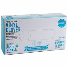 Remcoda Powder-Free Vinyl Gloves 3 mil Thickness - Small Size - For Right/Left Hand - Vinyl - Clear - Comfortable, Latex-free - 100 / Box