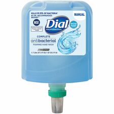 Dial 1700 Universal Dispenser Refills Spring Water Scent - 1.80 quart - Bacteria Remover - Hand, Skin - Moisturizing - Antibacterial - Blue - Non-drying - 3 / Carton