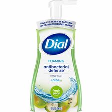 Dial Foaming Hand Wash Fresh Pear Scent - 10 fl oz - Pump Bottle Dispenser - Kill Germs - Hand, Skin - Green - 1 Each